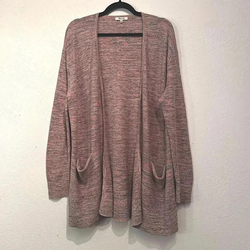 Madewell Womens Multicolor Oversized Open Front Cardigan Medium